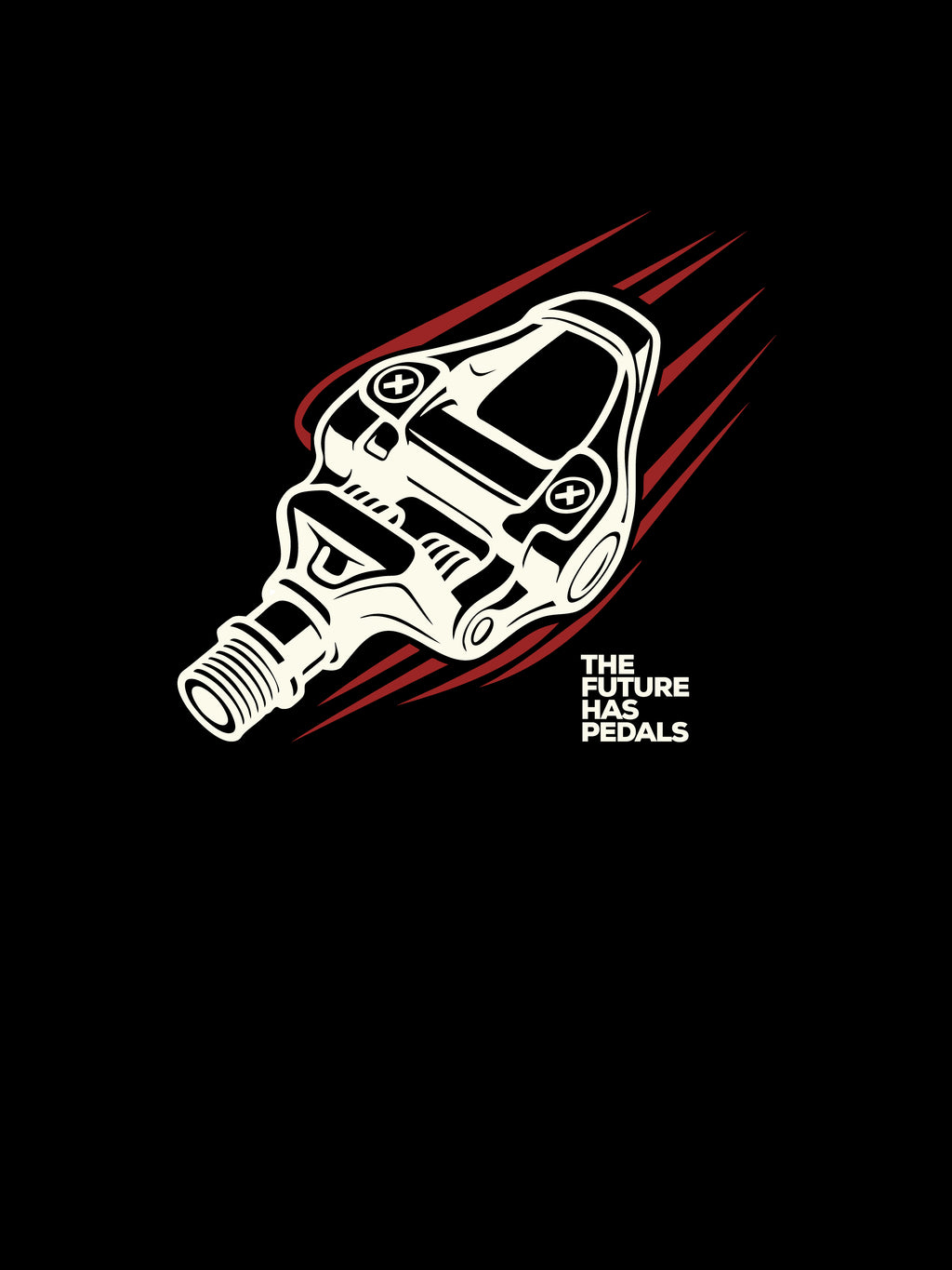 White Flying Pedal Back unisex organic cotton t-shirt