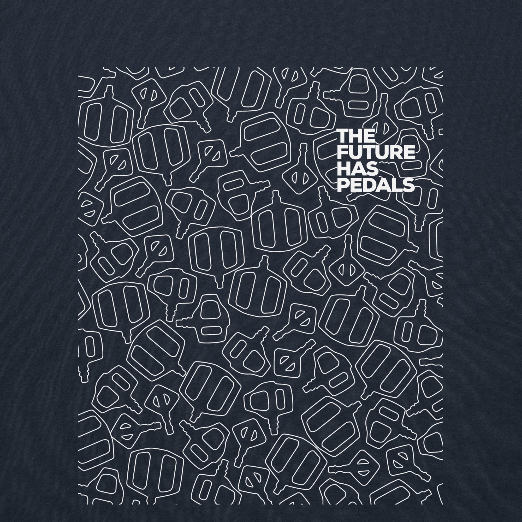 White Pedal Front unisex organic cotton t-shirt