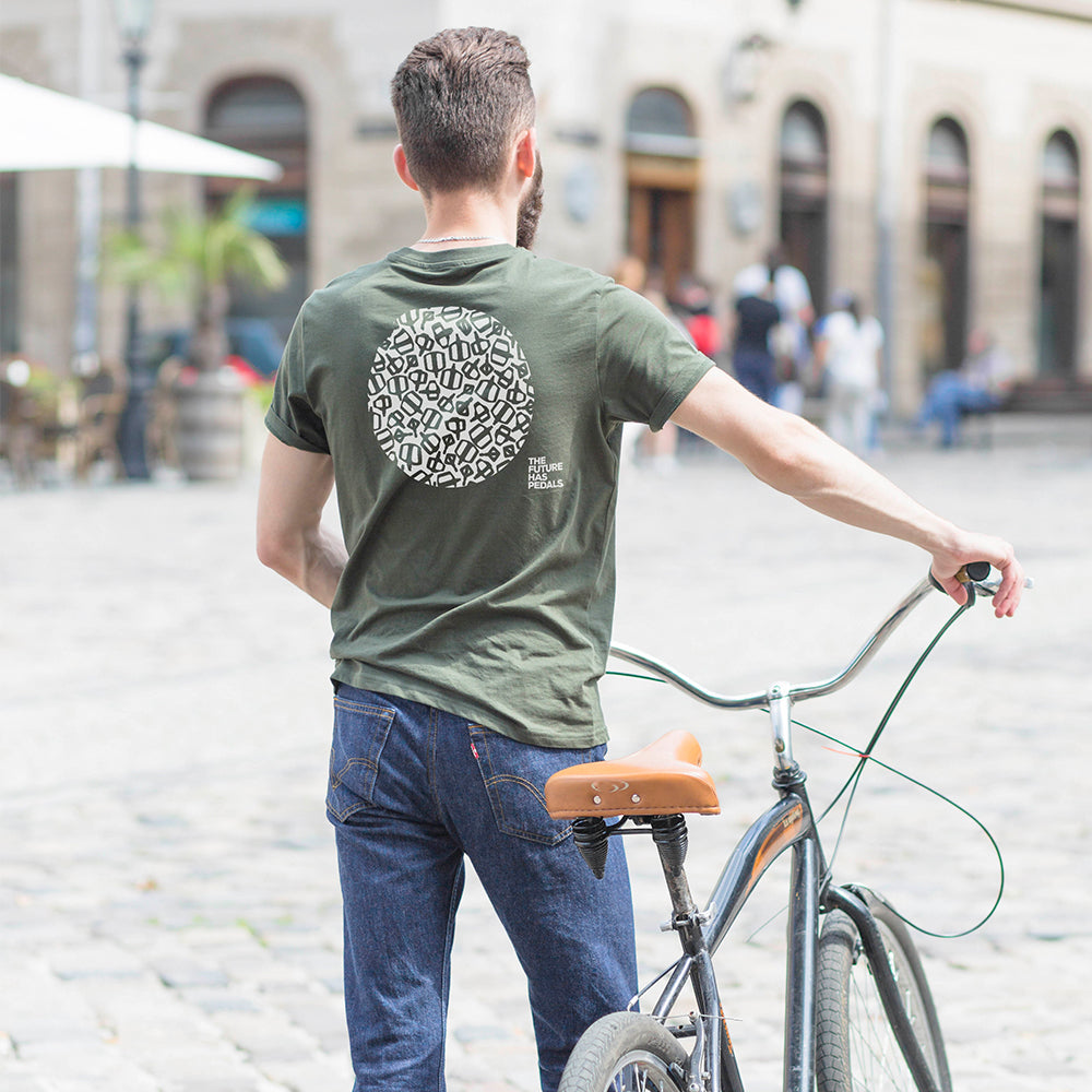 White Logo Front & Back Unisex organic cotton t-shirt