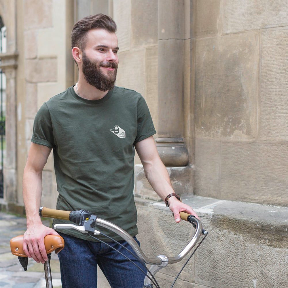 White Logo Front & Back Unisex organic cotton t-shirt