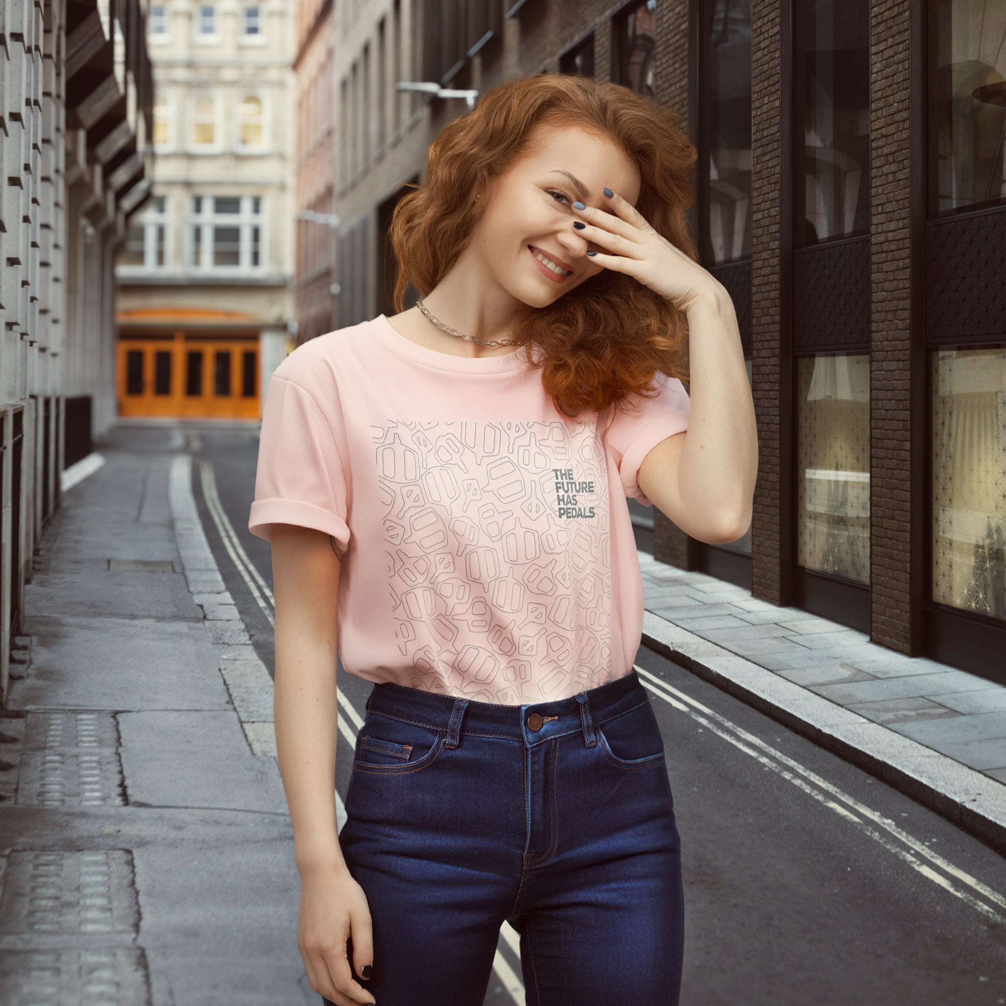 Grey Full Chest Design Unisex organic cotton t-shirt